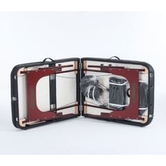 4" thick 3 Section Wooden Greenlife® master Portable Massage Table Cream / Black - MTW131 - GreenLife - Portable Massage Table