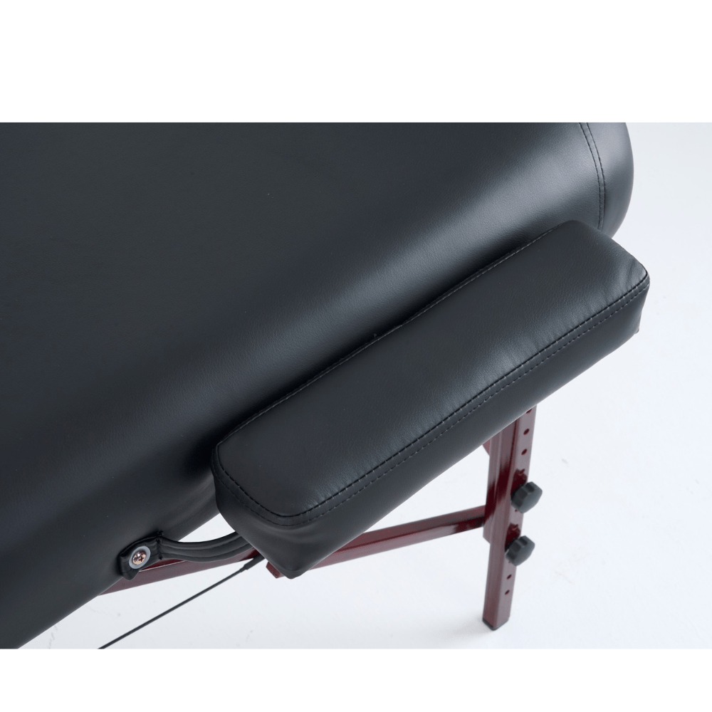 4" thick 3 Section Wooden Greenlife® master Portable Massage Table Cream / Black - MTW131 - GreenLife - Portable Massage Table