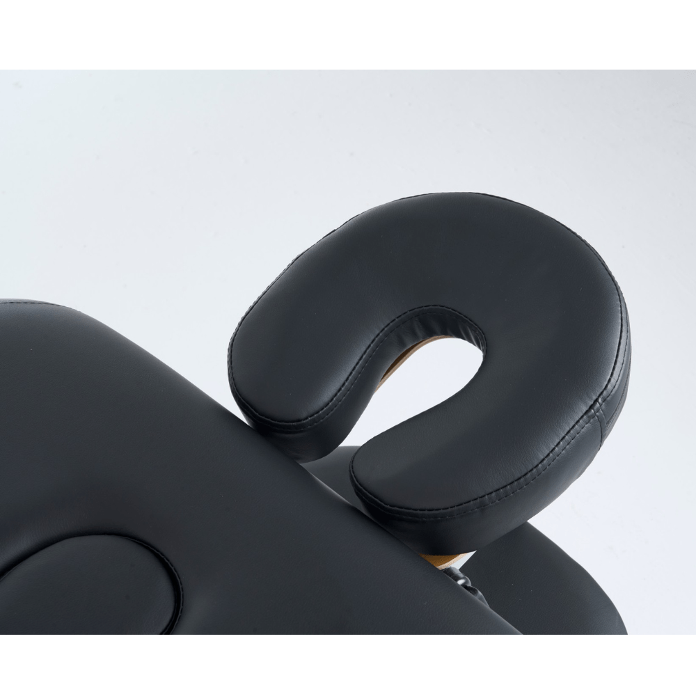 4" thick 3 Section Wooden Greenlife® master Portable Massage Table Cream / Black - MTW131 - GreenLife - Portable Massage Table