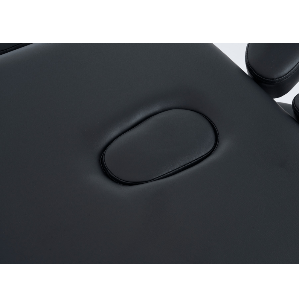 4" thick 3 Section Wooden Greenlife® master Portable Massage Table Cream / Black - MTW131 - GreenLife - Portable Massage Table