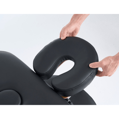 4" thick 3 Section Wooden Greenlife® master Portable Massage Table Cream / Black - MTW131 - GreenLife - Portable Massage Table