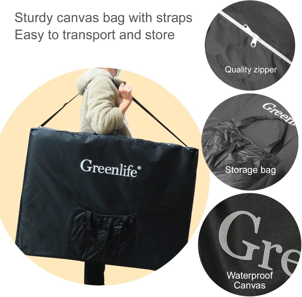 Width 28” 2 folding 4" Wooden Super Stable Portable Massage Table - MTW203 - GreenLife - Portable Massage Table