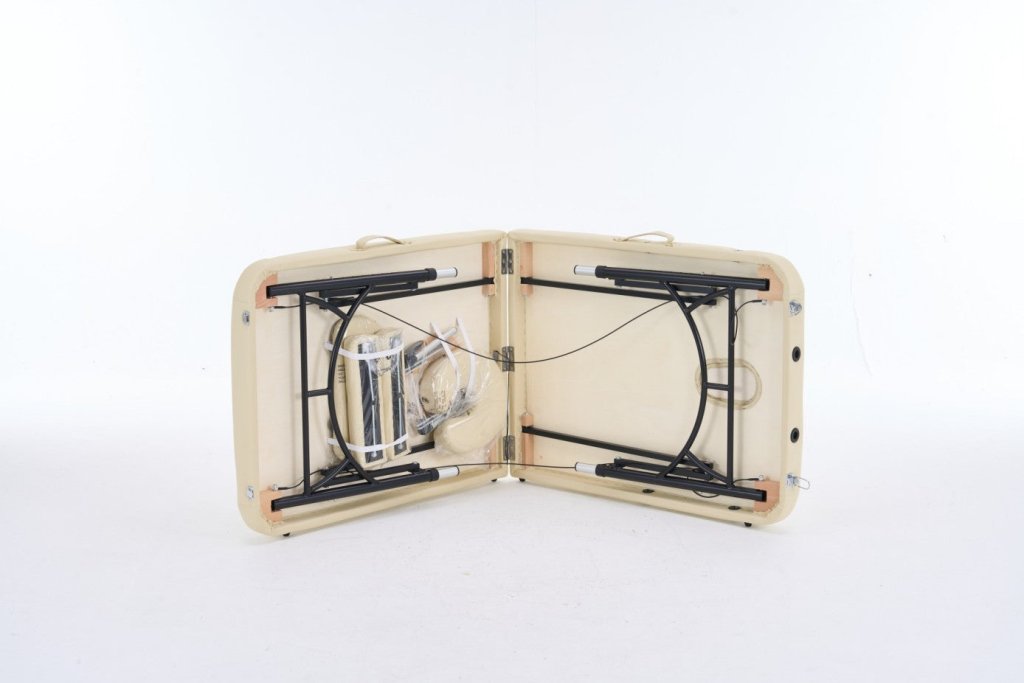 Greenlife ® master 2 Section 4'' Aluminum Portable massage table - Black / Cream MTA121 - GreenLife - Portable Massage Table