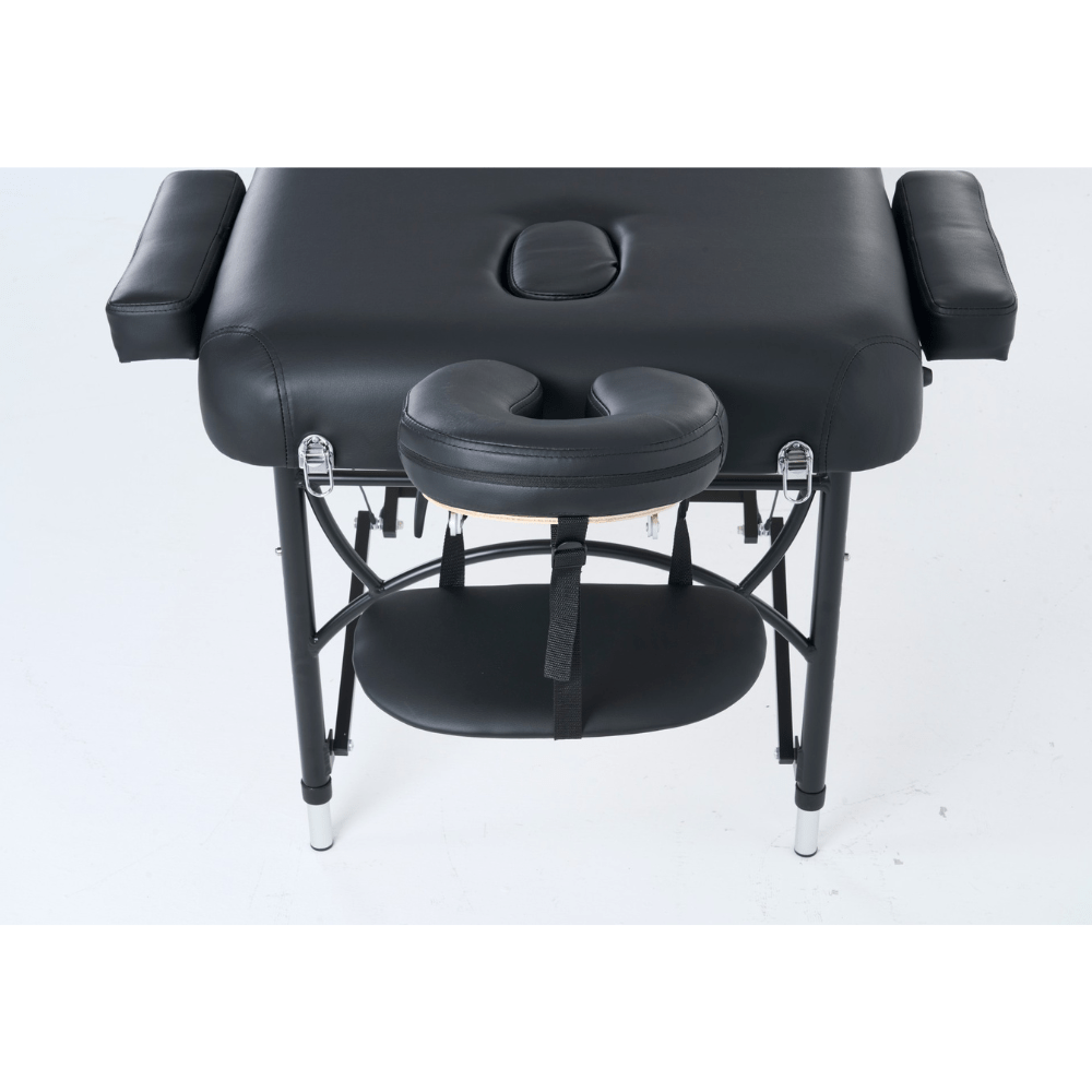 Greenlife 4" master 2 Section Aluminum Portable massage table - Black / Cream MTA121 - GreenLife - Portable Massage Table