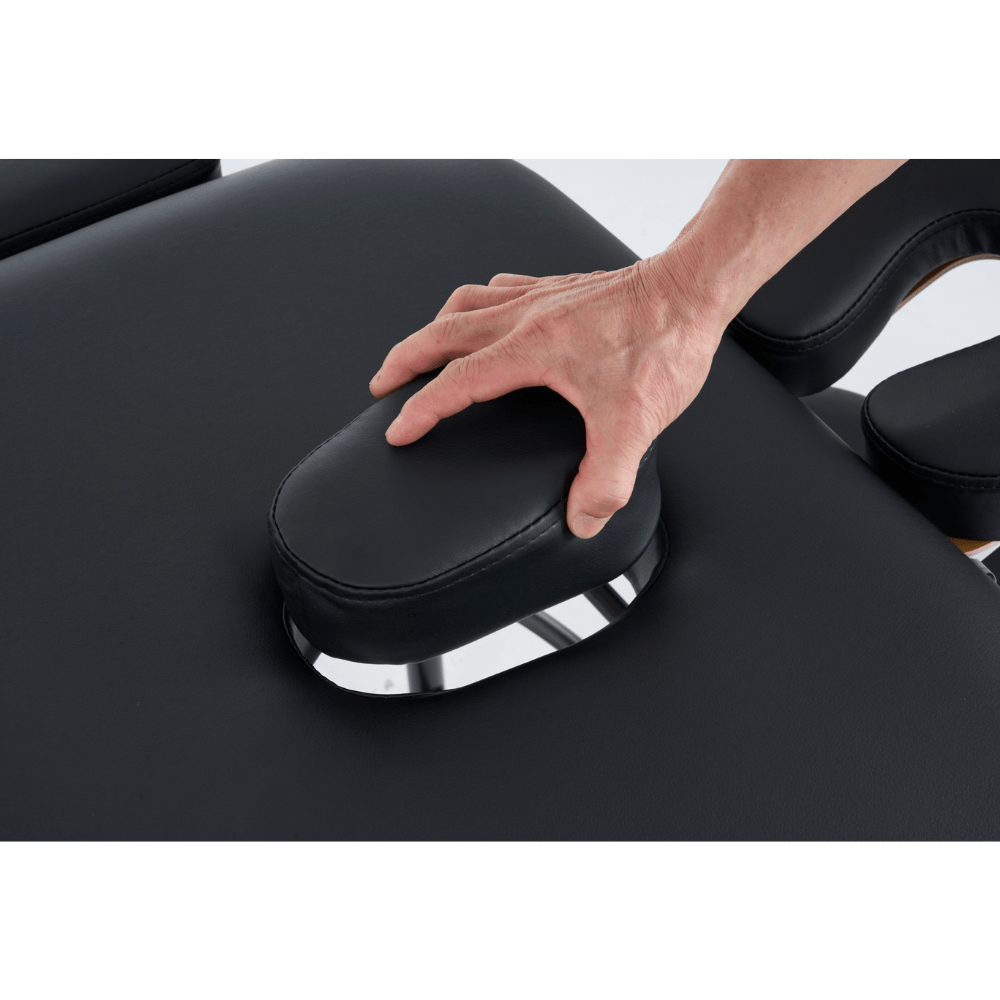 Greenlife 4" master 2 Section Aluminum Portable massage table - Black / Cream MTA121 - GreenLife - Portable Massage Table