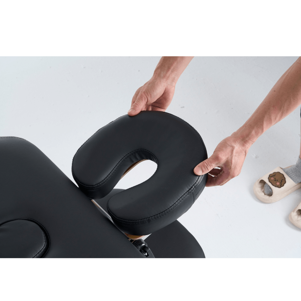 Greenlife 4" master 2 Section Aluminum Portable massage table - Black / Cream MTA121 - GreenLife - Portable Massage Table