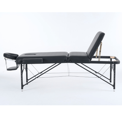 Geenlife ® master 3 - Section 4" Aluminum Portable Massage Table - Black / Cream MTA131 - GreenLife - Portable Massage Table