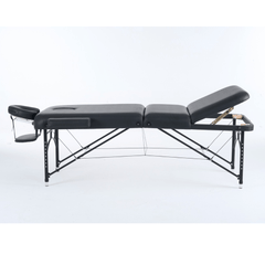 Geenlife ® master 3 - Section 4" Aluminum Portable Massage Table - Black / Cream MTA131 - GreenLife - Portable Massage Table