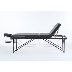 Geenlife ® master 3 - Section 4" Aluminum Portable Massage Table - Black / Cream MTA131 - GreenLife - Portable Massage Table
