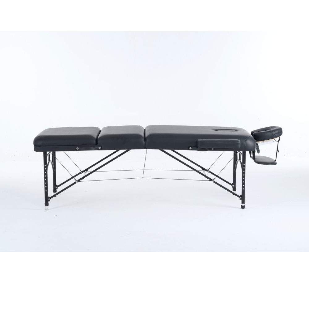 Geenlife ® master 3 - Section 4" Aluminum Portable Massage Table - Black / Cream MTA131 - GreenLife - Portable Massage Table