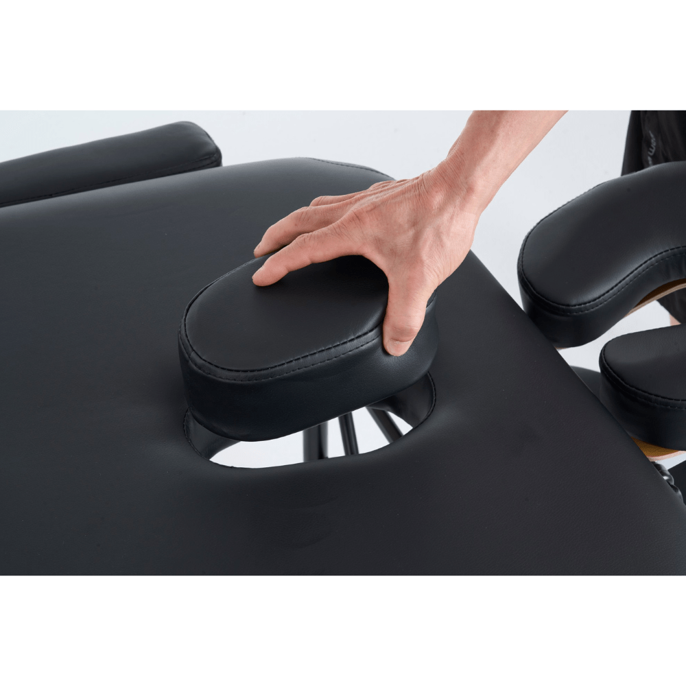 Geenlife ® master 3 - Section 4" Aluminum Portable Massage Table - Black / Cream MTA131 - GreenLife - Portable Massage Table