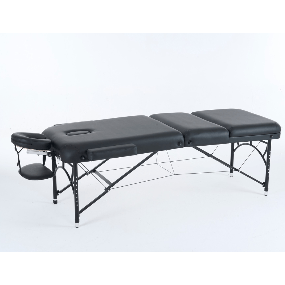 Greenlife ® master 3 Section 5" Aluminum Super Portable Massage Table - Black / Cream MTA132 - GreenLife - Portable Massage Table