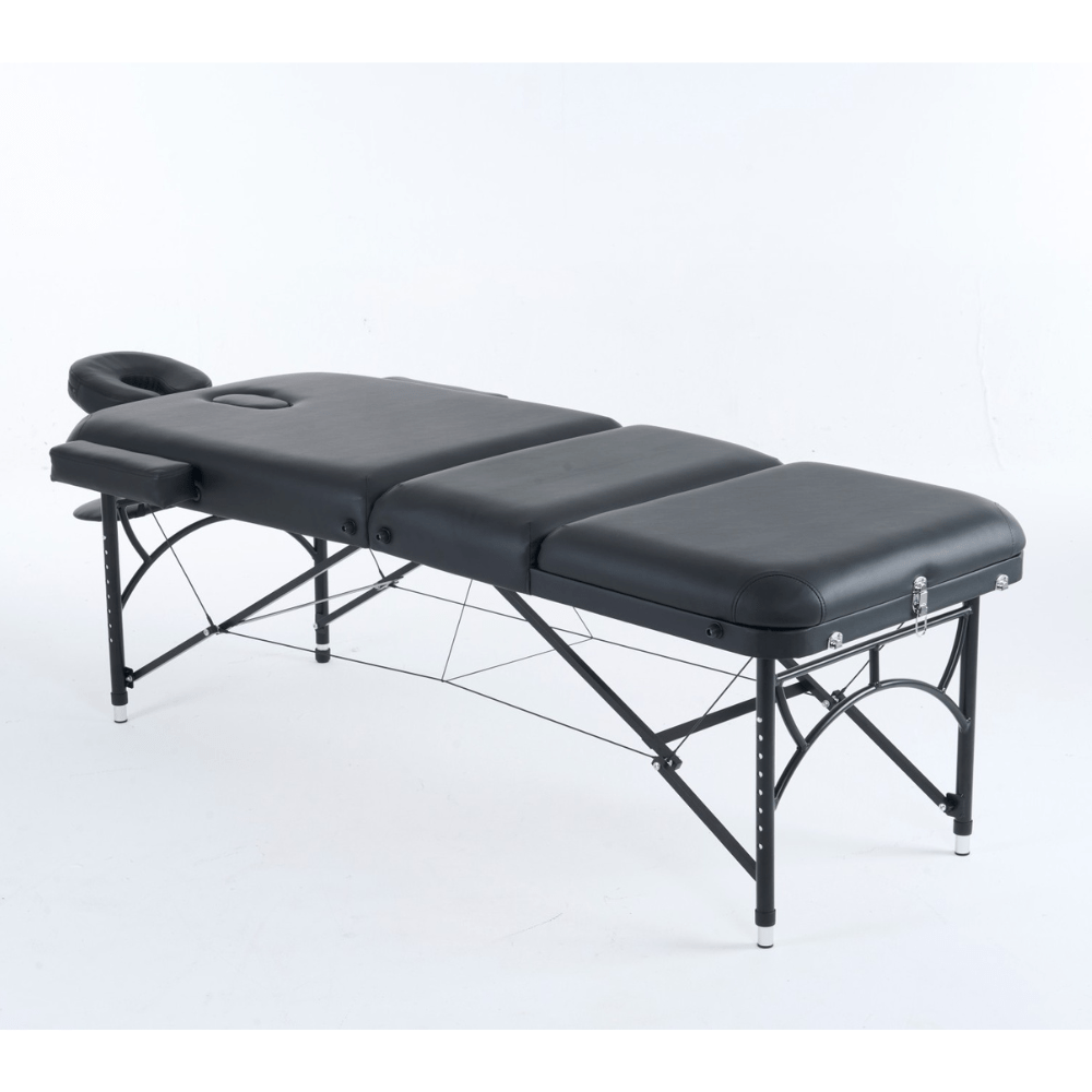 Greenlife ® master 3 Section 5" Aluminum Super Portable Massage Table - Black / Cream MTA132 - GreenLife - Portable Massage Table