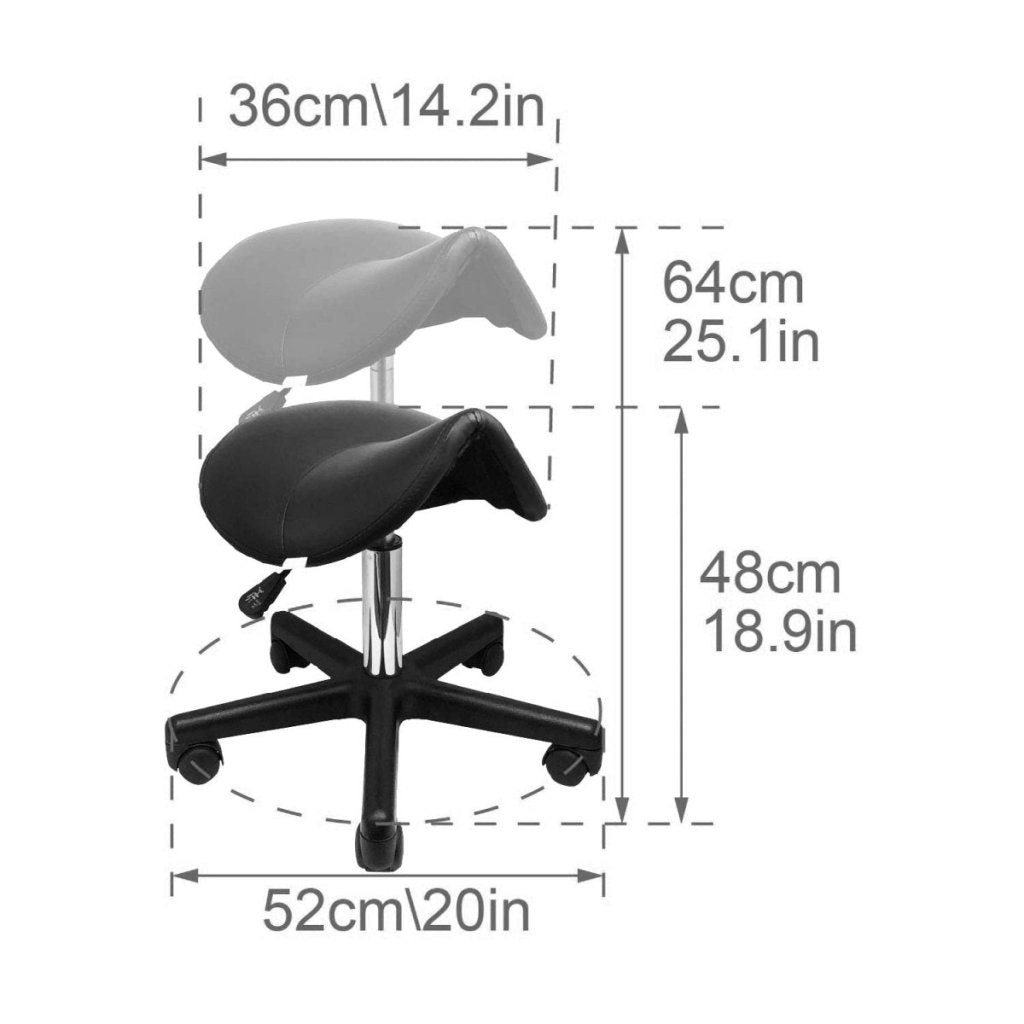 Ergonomic Comfortable Hydraulic Saddle Stool - RSS191 - GreenLife - Stool