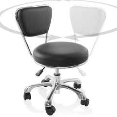 Five-wheel metal base on adjustable height & 360° Rotationable salon rolling stool - Greenlife - Rolling Stools