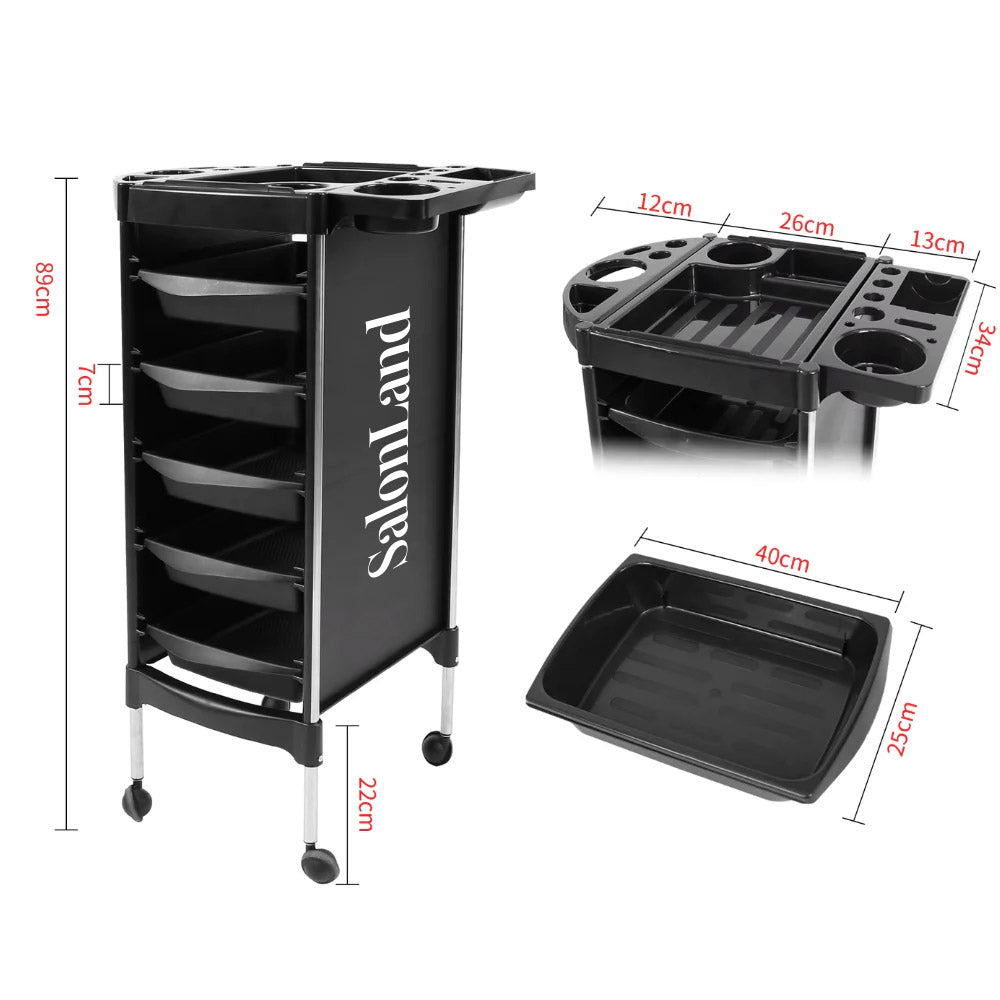 SalonLand Hair Salon Trolley Tools Car Hair Stylist Trolley for Hairdresser - GreenLife - Salon Trolley