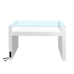Stationary Manicure Table Tempered Glass Tabletop with power socket - MT2002 - GreenLife - Manicure Table