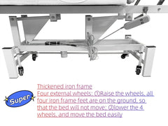 Increased Head Cradle One Motor Electric 2 Section SPA Massage bed with 4 external wheels - GreenLife - Electric Massage Bed