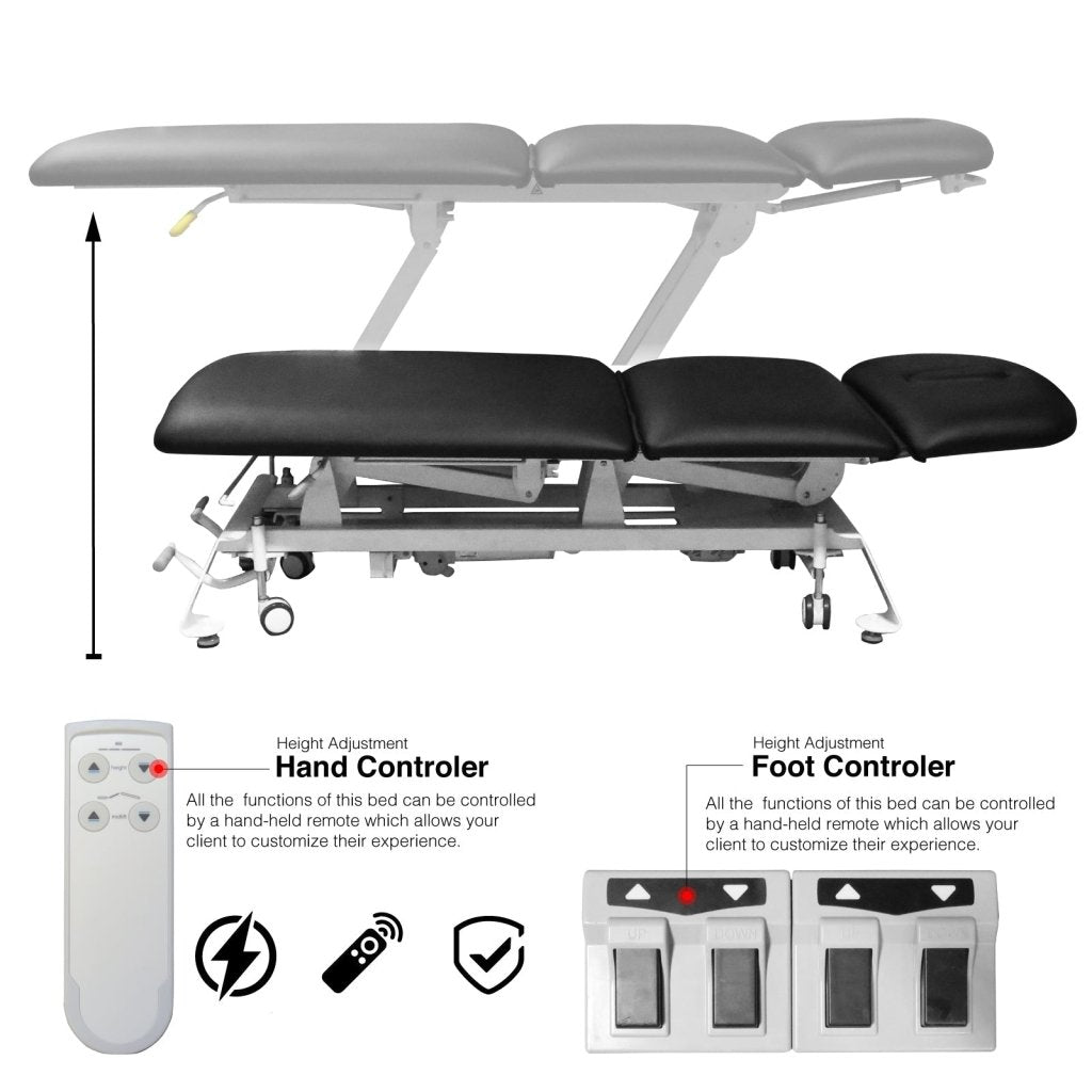 VIVINOVA ® German Dewert ® 2 motors Professional Deluxe Electric Massage Treatment Table RMT Bed - GreenLife - Electric Massage Bed