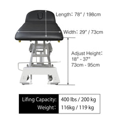 VIVINOVA ® German Dewert ® 2 motors Professional Deluxe Electric Massage Treatment Table RMT Bed - GreenLife - Electric Massage Bed