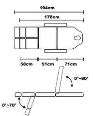 Hydraulic Adjustable Height Facial Bed Tattoo Chair W/ Separate Legs - 732 - GreenLife-Hydraulic Bed