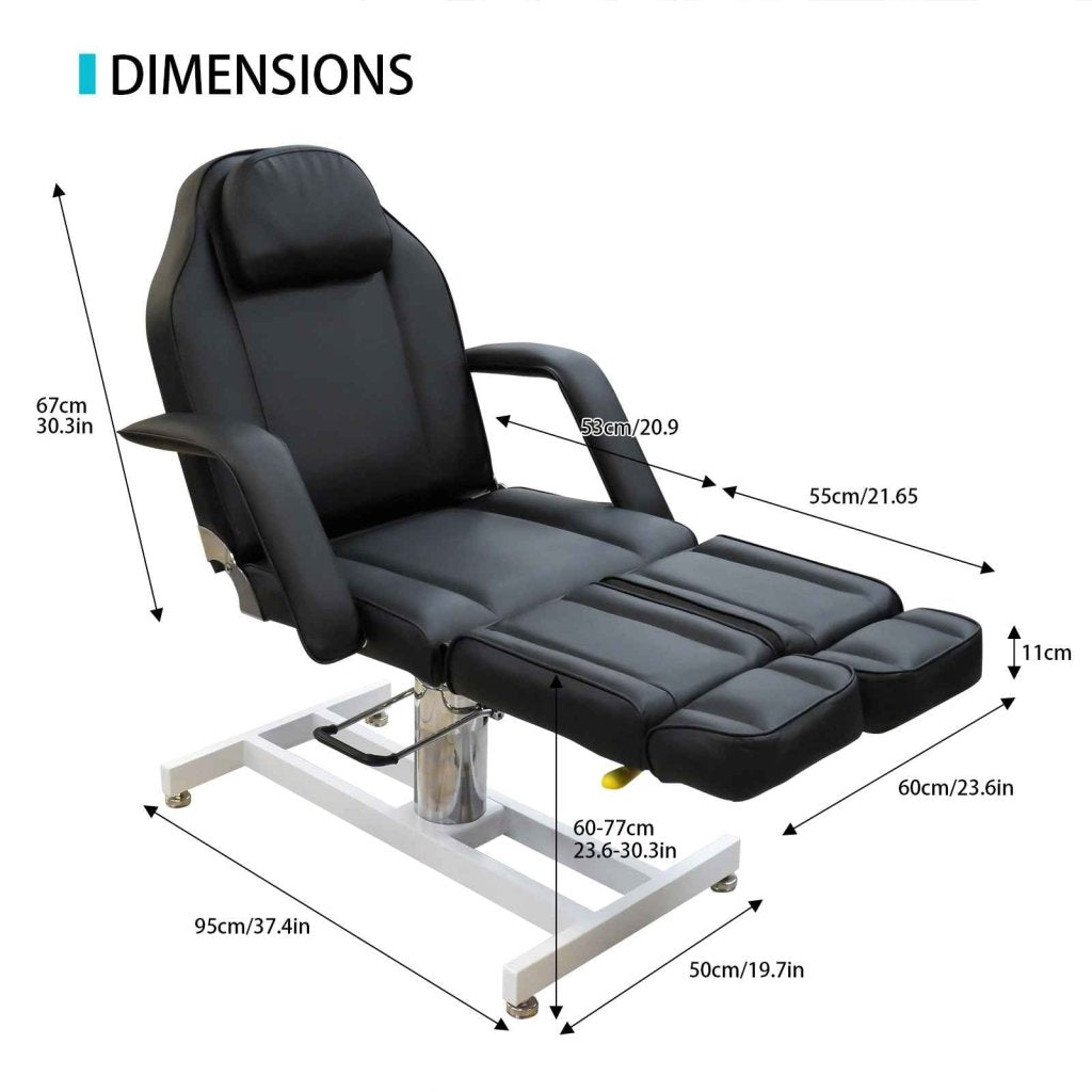 Hydraulic Facial Bed Tattoo Chair with Separate Legs - GreenLife - Hydraulic Bed