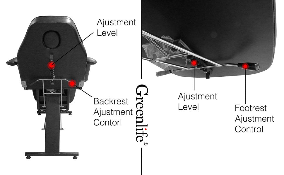SPA Beauty Facial Bed/ Chair with Two Storage Drawers(901) - GreenLife - Facial Bed