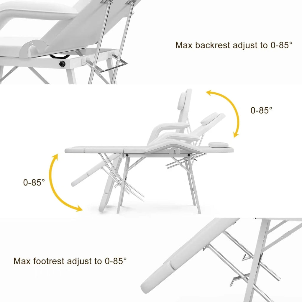 Portable Pedicure chair Facial bed or Tattoo Chair with Storage Bag - GreenLife - Facial Bed