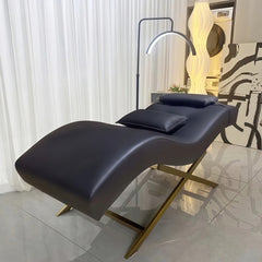 Luxury beauty salon curved lash facial eyelash extensions bed Stationary Massage Table