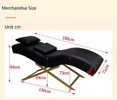 Luxury beauty salon curved lash facial eyelash extensions bed Stationary Massage Table