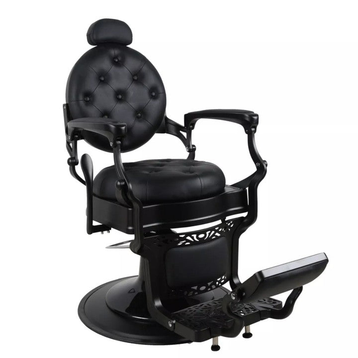 Greenlife ® Crown Premium Heavy Duty Antique Salon Barber Chair Big Plus Pump , Gold / Matte Black ( Model 121951A ) - GreenLife - Barber Chair