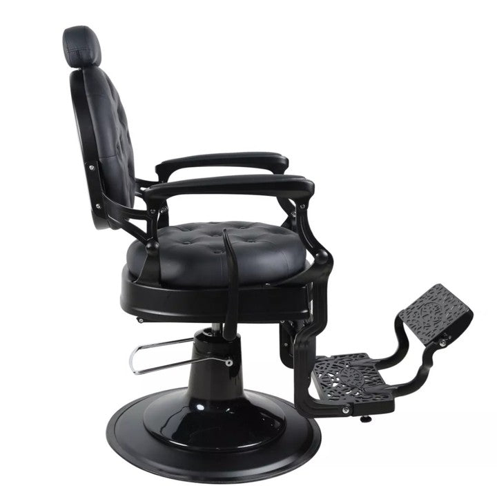 Greenlife ® Crown Premium Heavy Duty Antique Salon Barber Chair Big Plus Pump , Gold / Matte Black ( Model 121951A ) - GreenLife - Barber Chair