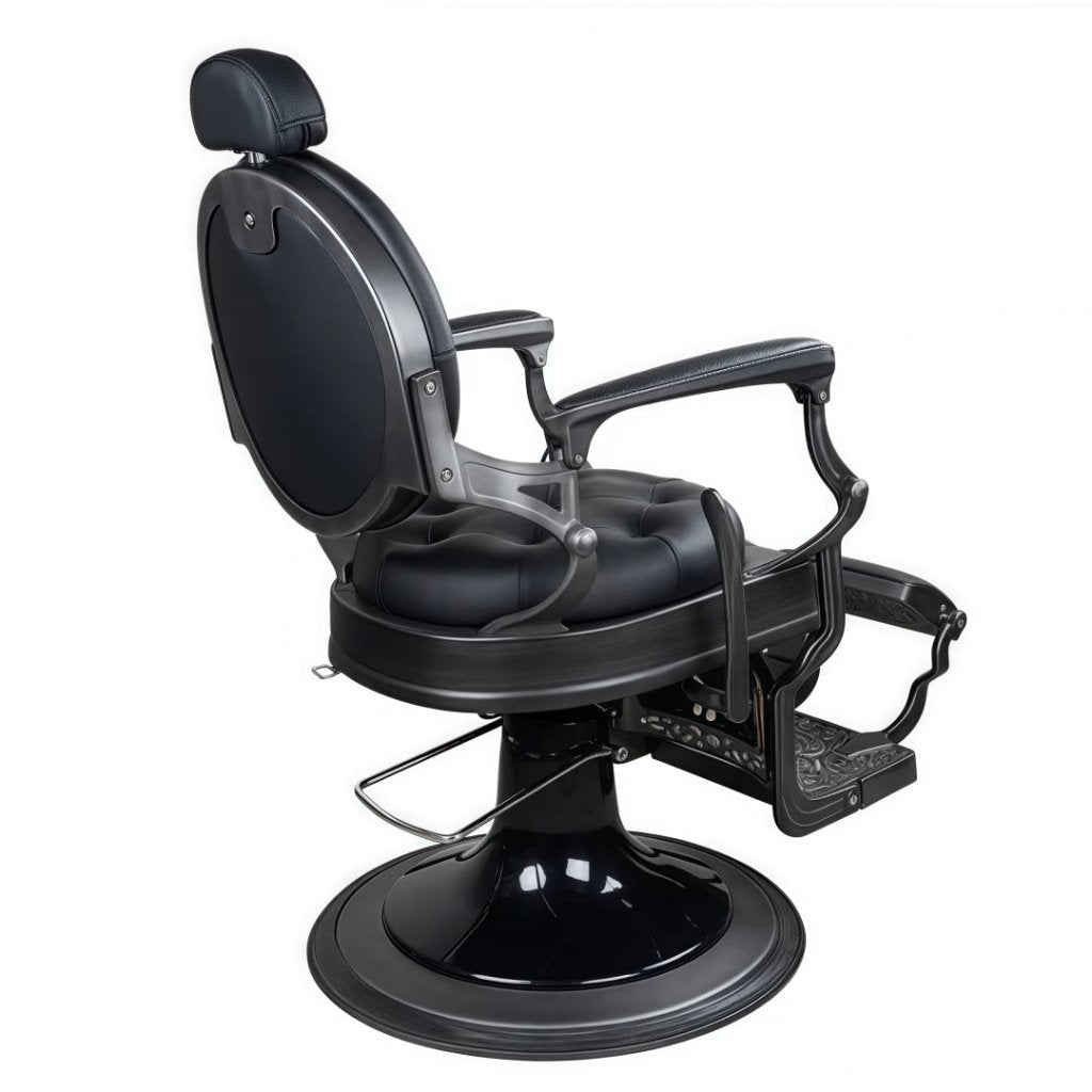 Premium Antique Salon Barber Chair (Matte Gun Grey color) - BC511 - GreenLife - Barber Chair