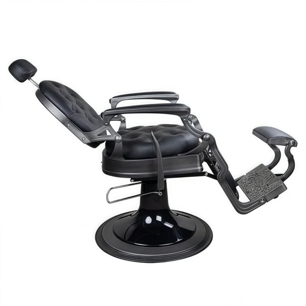 Premium Antique Salon Barber Chair (Matte Gun Grey color) - BC511 - GreenLife - Barber Chair