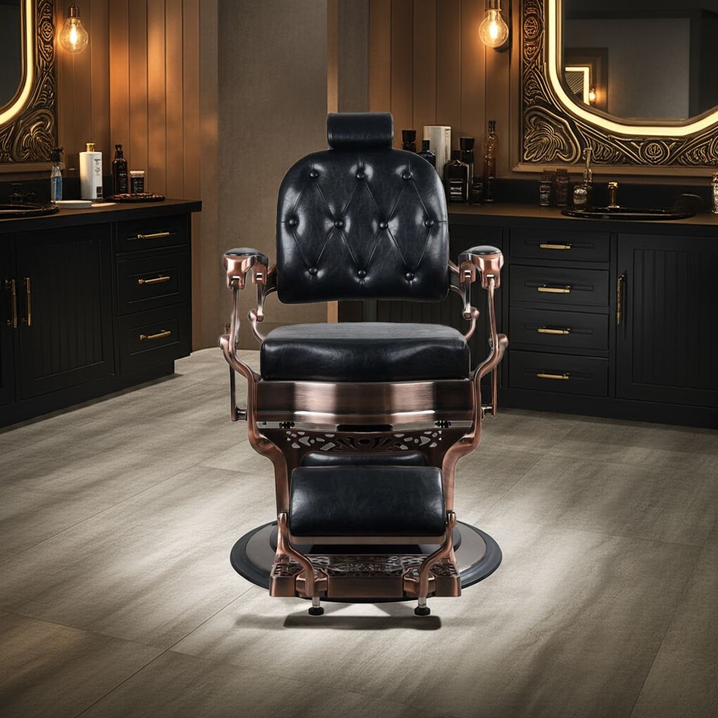 Castle bronze classic Hydraulic Antique Salon Barber Chair - GreenLife - Barber Chair