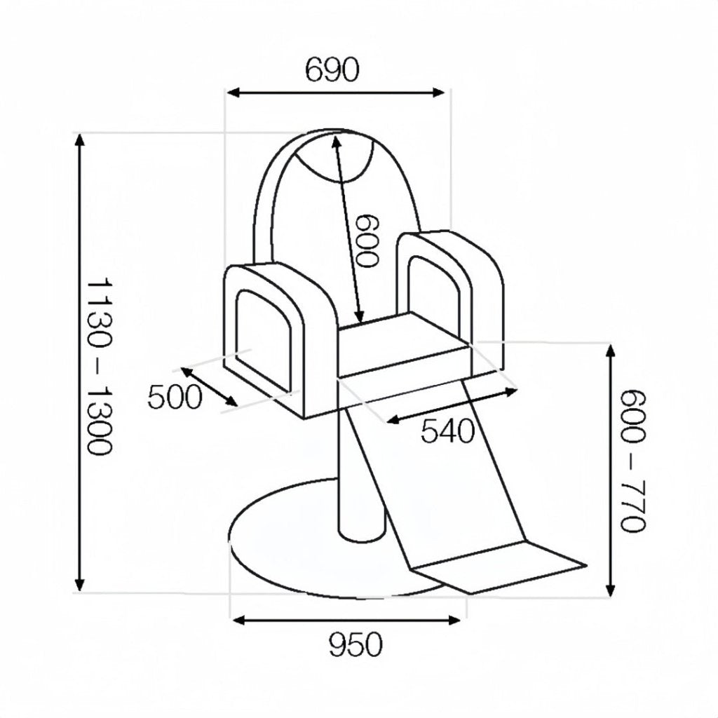 Greenlife Marina Luxury Beauty Salon Hairdressing Barber chair - white or black with gold - GreenLife - Reclining Chairs