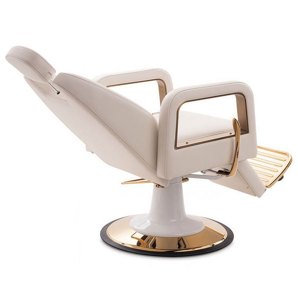 Greenlife Marina Luxury Beauty Salon Hairdressing Barber chair - white or black with gold - GreenLife - Reclining Chairs