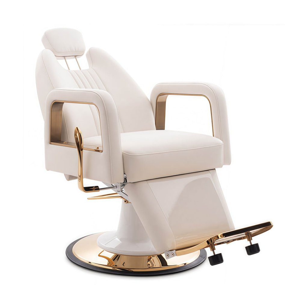 Greenlife Marina Luxury Beauty Salon Hairdressing Barber chair - white or black with gold - GreenLife - Reclining Chairs
