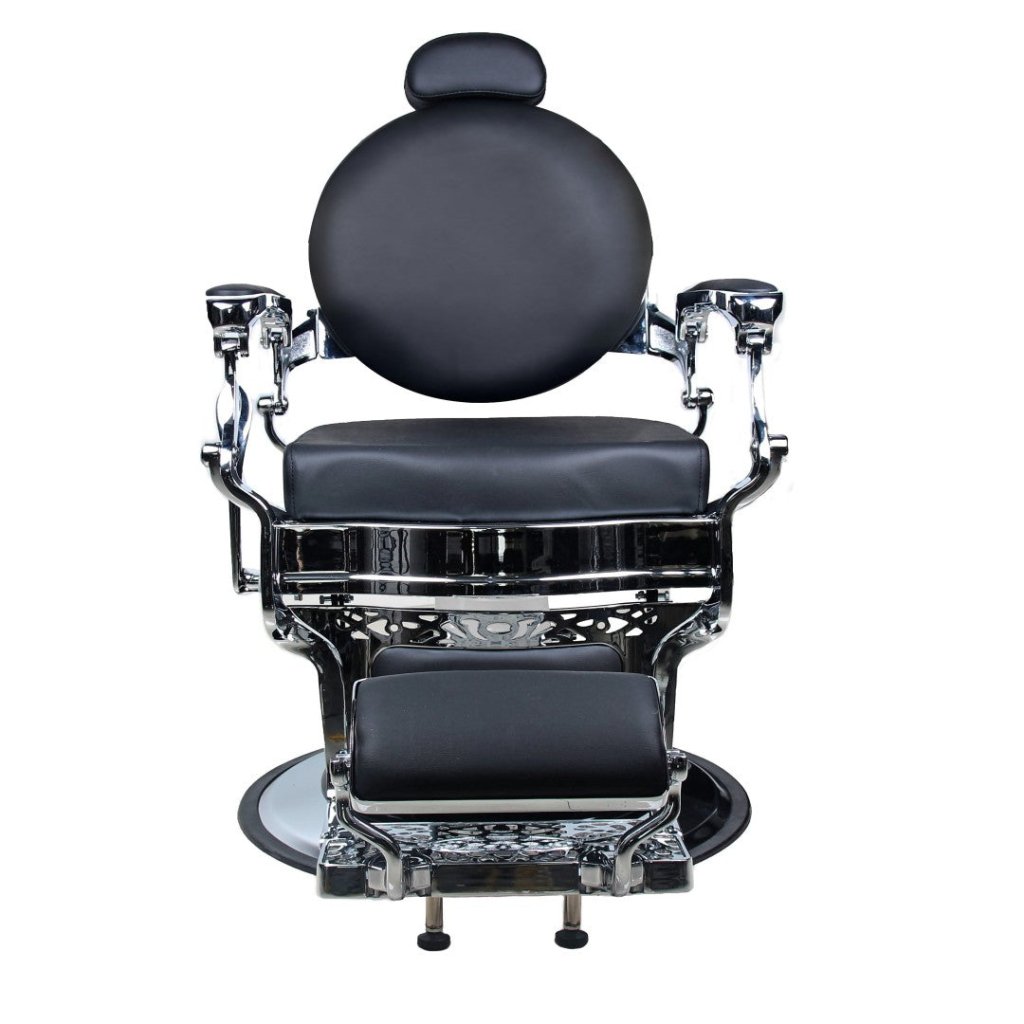 Greenlife ® Galaxy Premium Antique Salon Barber Chair - silver and black BC 501 - GreenLife - Barber Chair