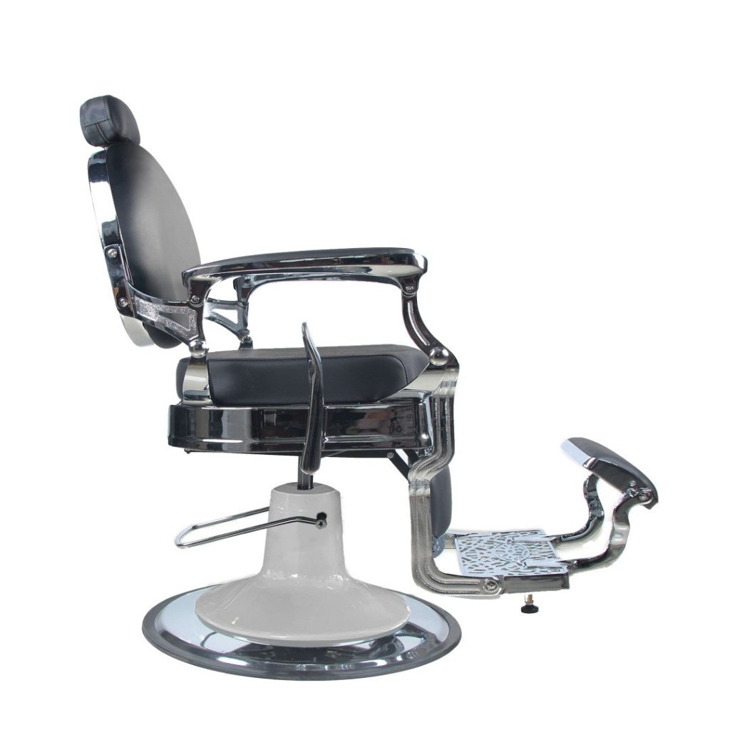 Greenlife ® Galaxy Premium Antique Salon Barber Chair - silver and black BC 501 - GreenLife - Barber Chair