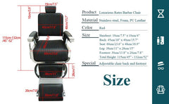 Advance Modern Recline Barber chair Black & Silver - GreenLife - Barber chair