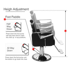 Modern Choice Recline Salon Barber Chair - Modern Sofa Style Heavy Duty PumpMultifunctional Salon Recliner Styling Chair BC 741 - GreenLife - Barber Chair