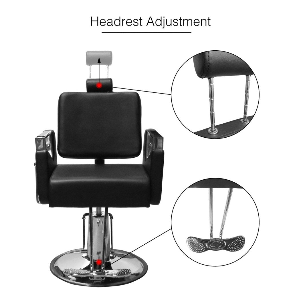 Modern Choice Recline Salon Barber Chair - Modern Sofa Style Heavy Duty PumpMultifunctional Salon Recliner Styling Chair BC 741 - GreenLife - Barber Chair