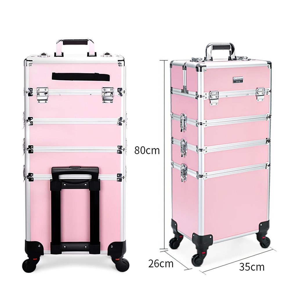 14" 4 In 1 Aluminum Rolling Makeup Case - GreenLife - Makeup Case