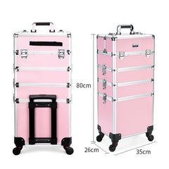 14" 4 In 1 Aluminum Rolling Makeup Case - GreenLife - Makeup Case