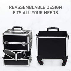 14" 4 In 1 Aluminum Rolling Makeup Case - GreenLife - Makeup Case