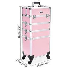 14" 4 In 1 Aluminum Rolling Makeup Case - GreenLife - Makeup Case