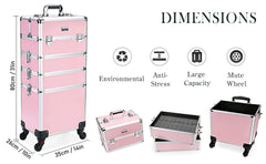 14" 4 In 1 Aluminum Rolling Makeup Case - GreenLife - Makeup Case