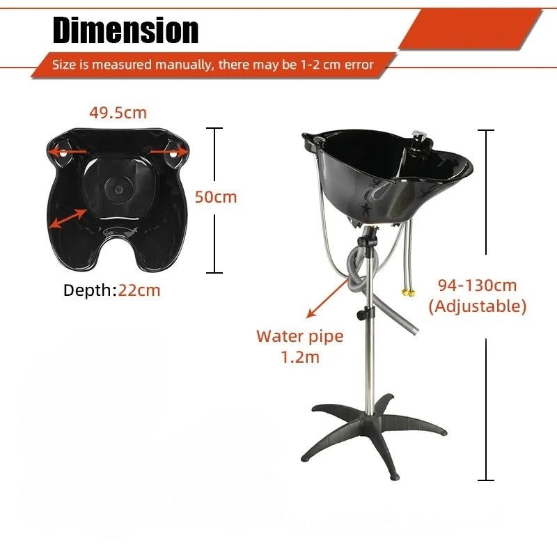 Adjustable Salon Shampoo Basin Bowl Sink with Accessories - 236 - GreenLife - Shampoo Unit