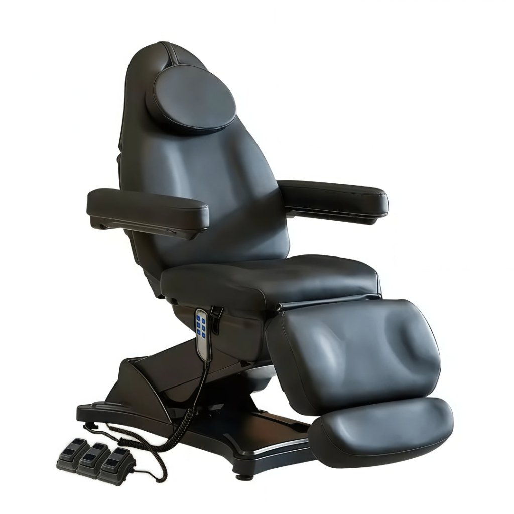 OnBay 3 motors Electric Facial Bed Aesthetics Chair Podiatry Chair with hand and foot controllers - GreenLife - Electric Beauty Bed